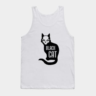 Skull and black cat Tank Top